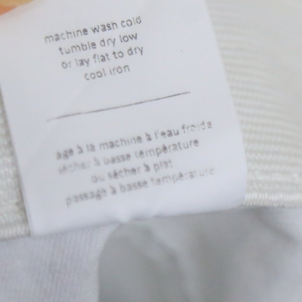 Oak + Fort Frayed Raw Hem Bottoms White Mid Rise Skinny Jeans Size Small - Picture 7 of 7